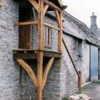 traditional timber frame porch